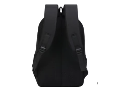 MOCHILA PARA NOTEBOOK MATERIAL OXFORD PRETA COM DETALHA PRATA