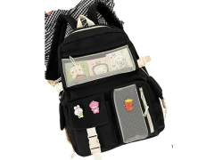 MOCHILA PARA NOTEBOOK MATERIAL OXFORD FEMININA TELA COM BOTONS SORTIDAS na internet