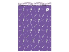 CADERNO PEQUENO 1/4 ESPIRAL SUPERIOR CD 80FLS LAVENDER SORTIDO