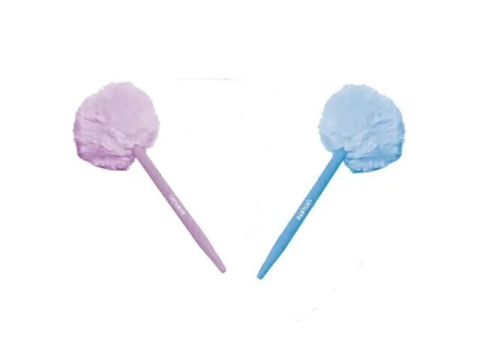 CANETA CORPO METAL POMPOM SORTIDO