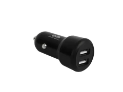 CARREGADOR VEICULAR 2 USB PRETO