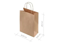 SACOLA PAPEL KRAFT EMBALAGEM ECO M 26X19,5X9,5CM A UNID na internet