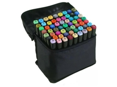 KIT CANETAS MARCADORAS COM PONTA DUPLA 60 CORES MKB-60