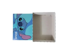 CAIXA RETANGULAR COM TAMPA STITCH M 35X25X11CM UNID - loja online