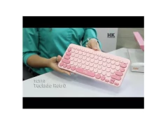 Imagem do TECLADO RETRO ROSA TC-510