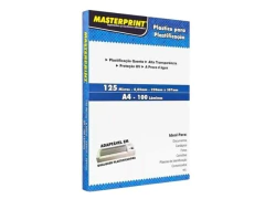 PLASTIFICACAO A4 100 FOLHAS 125MICRAS 0,05 ESPESSURA DER