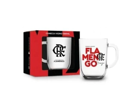 CANECA VIDRO TORONTO TIMES FLAMENGO 300ML