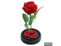 FLOR ARTIFICIAL NA CUPULA 22CM COM LED VERMELHA TGS4196 - comprar online