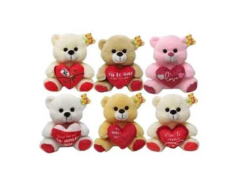 PELUCIA URSO 20CM FE7426 SORTIDOS A UNIDADE