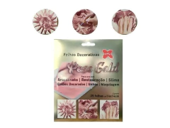 FOLHAS DECORATIVAS ROSE GOLD 14X14CM COM 25FLS - comprar online