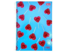 CADERNO DE 20 MATERIAS VIBE FEMININO 320FLS CAPAS SORTIDAS na internet