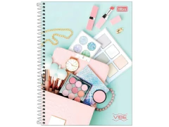 CADERNO DE 10 MATERIAS VIBE FEMININO 160FLS CAPAS SORTIDAS