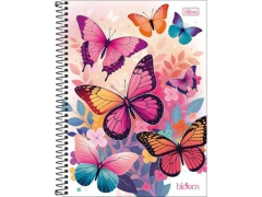 CADERNO DE 10 MATERIAS FEMININO BLOOM 160FLS CAPAS SORTIDAS