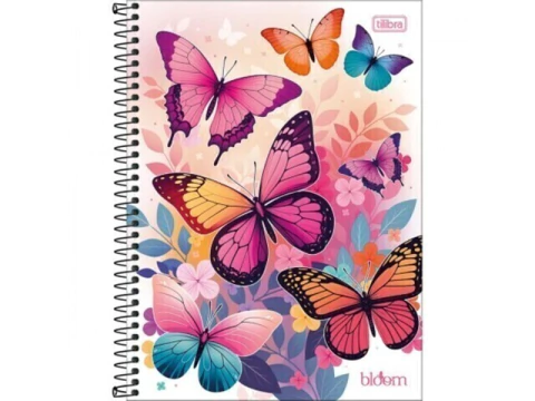 CADERNO DE 10 MATERIAS FEMININO BLOOM 160FLS CAPAS SORTIDAS