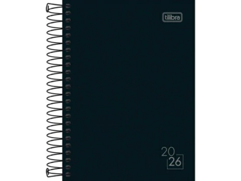 AGENDA 2026 ESPIRAL SPICE PRETA M3 11X15,4CM