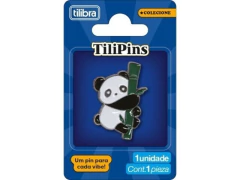 PINGENTE BOTON DE METAL PANDA