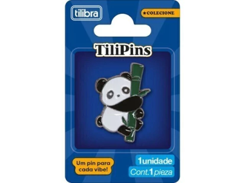 PINGENTE BOTON DE METAL PANDA