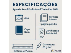 AGENDA 2026 ANUAL ESPIRAL 196FLS TRADE PLUS 20X27,5CM SORTIDA - Papelaria Visão