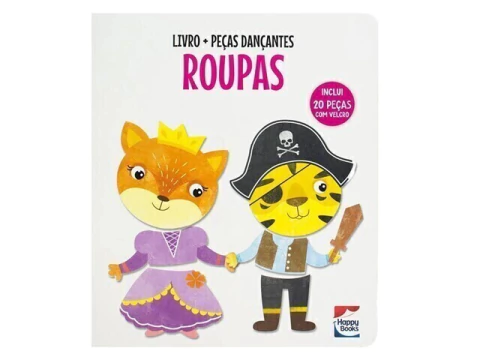 LIVRO INFANTIL+PECAS DANCANTES ROUPAS