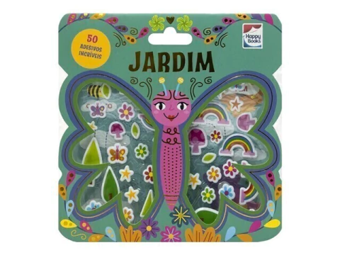 LIVRO INFANTIL COM ADESIVOS FOFINHOS JARDIM
