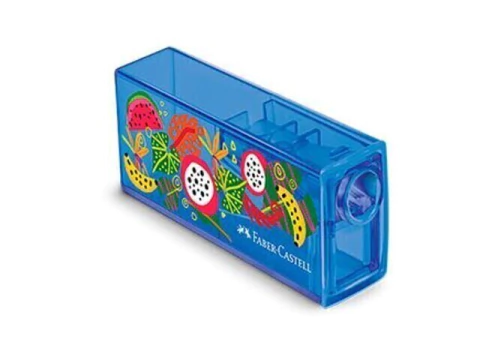 APONTADOR GLIMMER BOTANICA AZUL E AMARELO FABER CASTEL