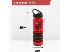 GARRAFA PLASTICA 750ML TIMES FLAMENGO ESCUDO na internet