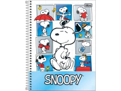 CADERNO DE 1 MATERIA CONNECT SNOOPY 80 FLS CAPAS SORTIDAS - Papelaria Visão