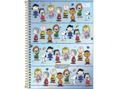 CADERNO DE 1 MATERIA ESPIRAL SNOOPY CORE 80FLS CAPAS SORTIDAS - Papelaria Visão