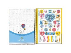 Imagem do CADERNO DE 1 MATERIA ESPIRAL SNOOPY CORE 80FLS CAPAS SORTIDAS