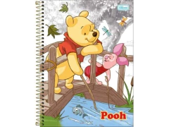 CADERNO DE 10 MAT CONNECT POOH CORE 160FLS CAPAS SORTIDAS