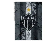 CADERNO DE 10 MATERIAS ESPIRAL ATLETICO 160FLS CAPAS SORTIDAS - loja online