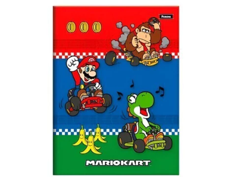 CADERNO BROCHURAO GRANDE 80FLS SUPER MARIO BROS CAPA SORTIDA