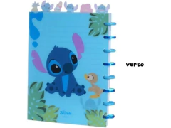 CADERNO DE ANOTACOES COM DIVISORIA 21X16CM STITCH
