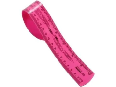 REGUA DE 30 CM FLEXIVEL NEON ROSA WALLEU na internet