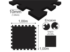 TATAME 100CMX 100CMX 10MM PRETO na internet