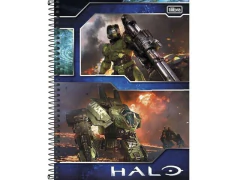 CADERNO DE 01 MATERIA HALO 80F CAPAS SORTIDAS - loja online