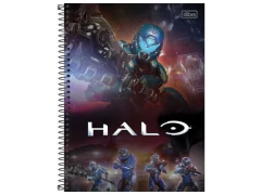 CADERNO DE 10 MATERIAS 200F HALO 10M CAPA SORTIDAS - Papelaria Visão