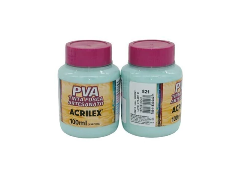 TINTA PVA FOSCA P/ ARTESANATO ACRILEX 100ML VERDE AGUA 821 - comprar online