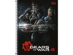 CADERNO DE 01 MATERIA 96F GEARS OF WAR CAPA SORTIDAS - Papelaria Visão