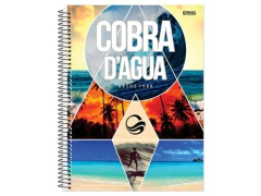 CADERNO DE 01 MATERIA 96F COBRA DAGUA MASC SD CAPA SORTIDAS - Papelaria Visão
