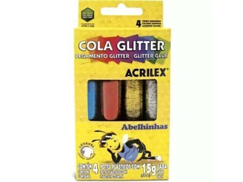 COLA GLITER 4 CORES 15G ACRILEX - comprar online