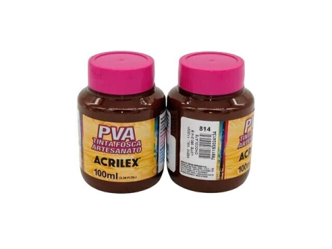 TINTA PVA FOSCA P/ ARTESANATO ACRILEX 100ML CHOCOLATE 814 - comprar online