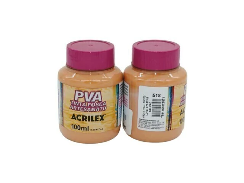 TINTA PVA FOSCA P/ ARTESANATO ACRILEX 100ML SALMAO 518 - comprar online