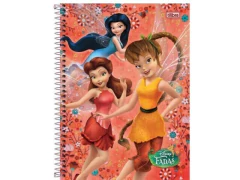 CADERNO DE 01 MATERIA 96F FADAS CAPA SORTIDAS - Papelaria Visão