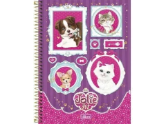 CADERNO DE 01 MATERIA 96F JOLIE PET CD CAPA SORTIDAS - loja online