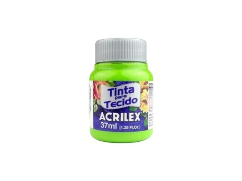 TINTA DE TECIDO FOSCA VERDE MACA ACRILEX 37 ML 802 - comprar online