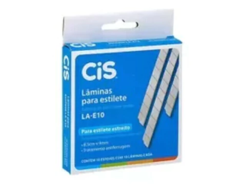 LAMINA DE ESTILETE ESTREITA LA-E10 CX COM 10 ESTOJOS E COM 10 LAMINAS CADA - comprar online