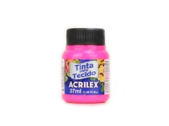 TINTA DE TECIDO FLUORESCENTE ROSA MARAVILHA 37 ML ACRILEX 107 - comprar online