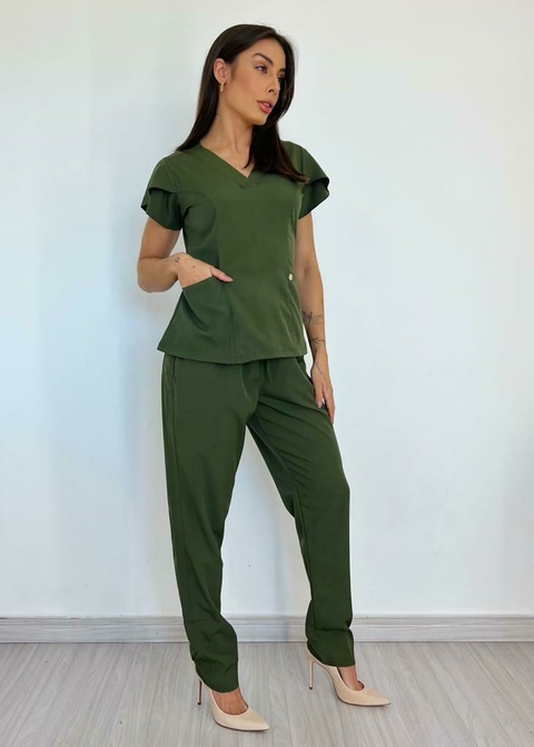 Scrub Júlia Premium - Verde Musgo