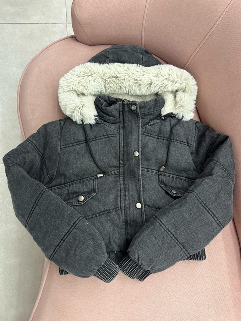 Jaqueta Jeans Grafite